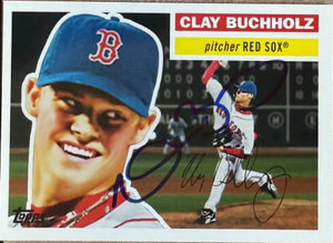 Clay Buchholz Signed 2008 Topps Trading Card History Baseball Card - Boston Red Sox #TCH5