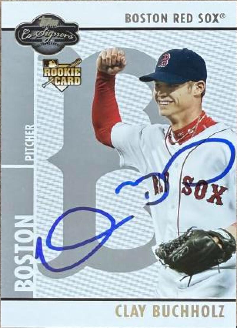 Clay Buchholz Signed 2008 Topps Co-Signers Baseball Card - Boston Red Sox #100