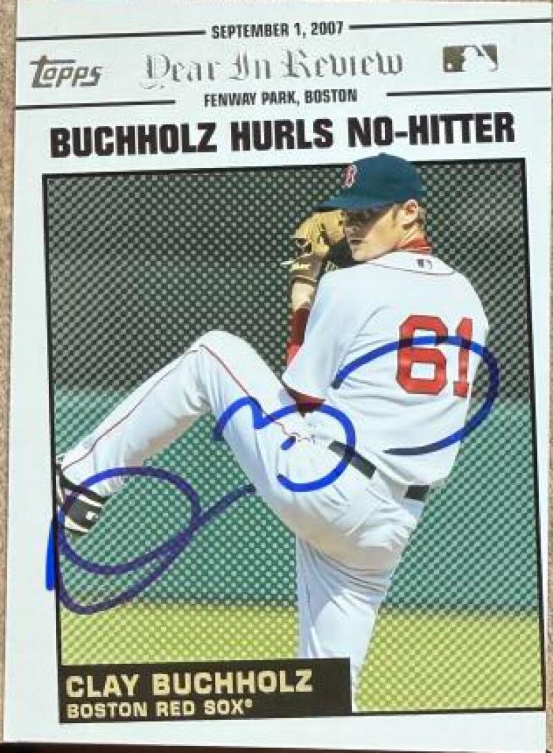 Clay Buchholz Signed 2008 Topps Updates & Highlights - Boston Red Sox #YR151