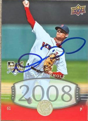 Clay Buchholz Signed 2008 Upper Deck Timeline Baseball Card - Boston Red Sox #226 2004 UD Timeless Teams style
