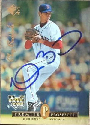 Clay Buchholz Signed 2008 Upper Deck Timeline Baseball Card - Boston Red Sox #340 1994 UD SP style
