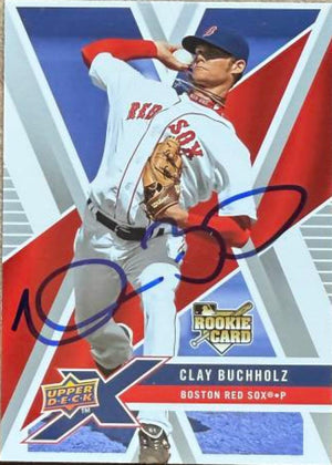 Clay Buchholz Signed 2008 Upper Deck X Baseball Card - Boston Red Sox #16