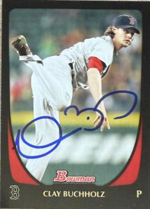 Clay Buchholz Signed 2011 Bowman Baseball Card - Boston Red Sox #130