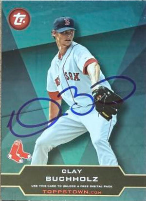 Clay Buchholz Signed 2011 Topps Town (Series Two) Baseball Card - Boston Red Sox #TT2-39