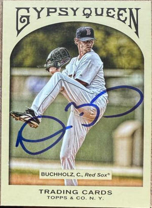 Clay Buchholz Signed 2011 Topps Gypsy Queen Baseball Card - Boston Red Sox #309