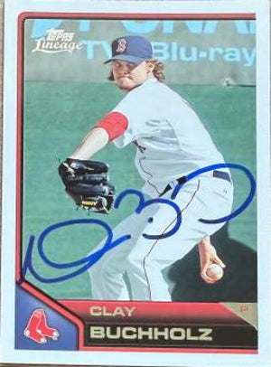 Clay Buchholz Signed 2011 Topps Lineage Baseball Card - Boston Red Sox #92