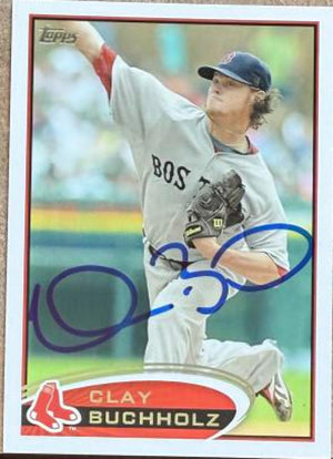 Clay Buchholz Signed 2012 Topps Baseball Card - Boston Red Sox #247