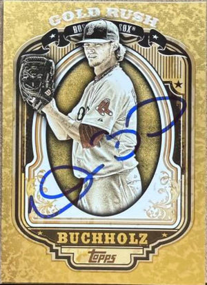 Clay Buchholz Signed 2012 Topps Gold Rush Wrapper Redemption (Series 1) Baseball Card - Boston Red Sox #87