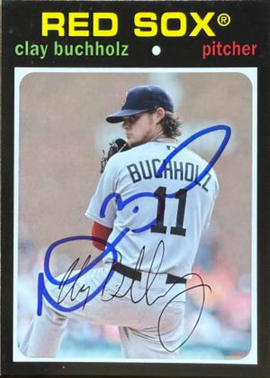 Clay Buchholz Signed 2012 Topps Archives Baseball Card - Boston Red Sox #87