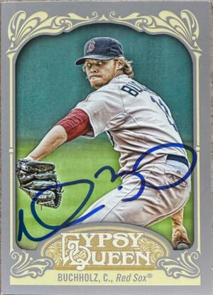 Clay Buchholz Signed 2012 Topps Gypsy Queen Baseball Card - Boston Red Sox #59