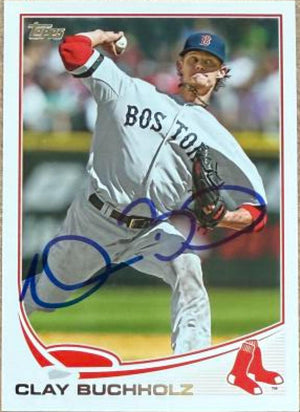 Clay Buchholz Signed 2013 Topps Baseball Card - Boston Red Sox #503