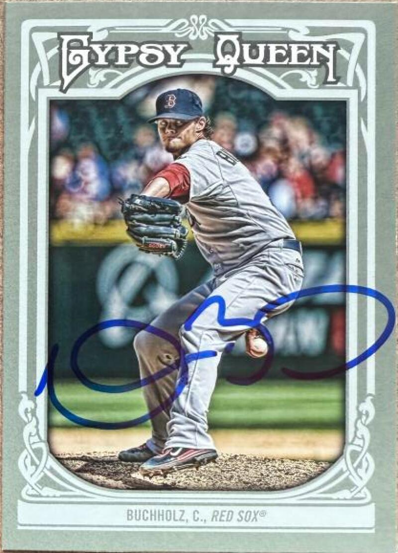 Clay Buchholz Signed 2013 Topps Gypsy Queen Baseball Card - Boston Red Sox #51