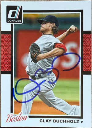 Clay Buchholz Signed 2014 Donruss Baseball Card - Boston Red Sox #270