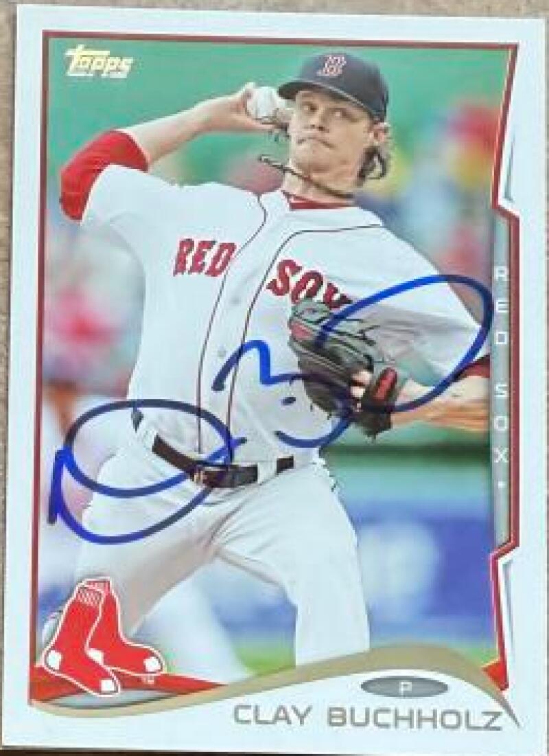 Clay Buchholz Signed 2014 Topps Baseball Card - Boston Red Sox #53