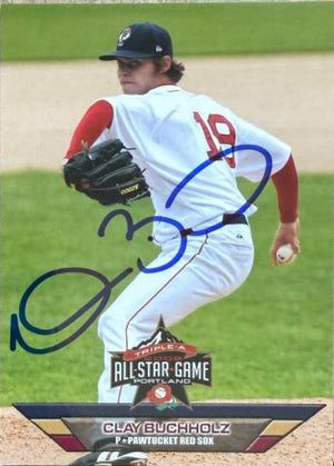 Clay Buchholz Signed 2009 Choice International League All-Stars Baseball Card #06