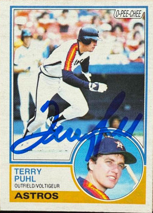 Terry Puhl Signed 1983 O-Pee-Chee Baseball Card - Houston Astros
