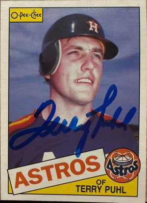 Terry Puhl Signed 1985 O-Pee-Chee Baseball Card - Houston Astros