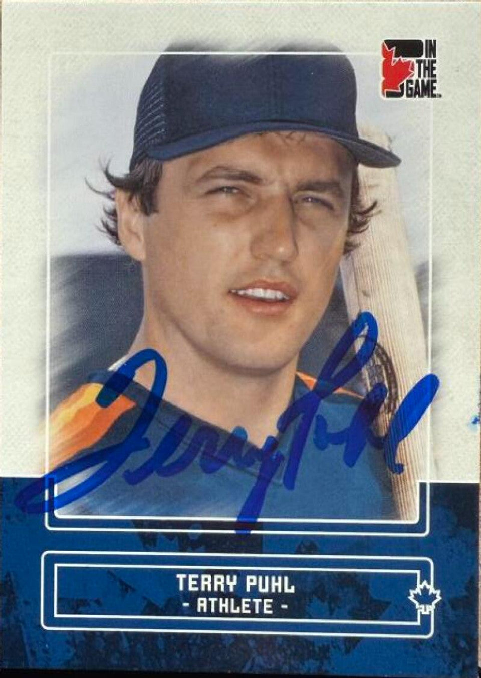 Terry Puhl Signed 2011 In The Game Canadiana Sapphire Baseball Card - Houston Astros