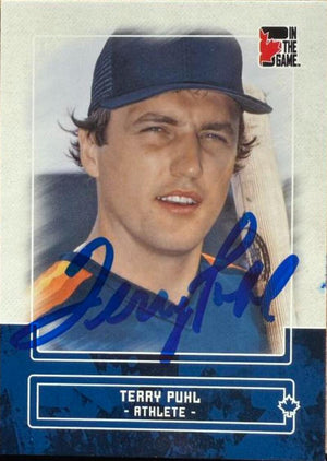 Terry Puhl Signed 2011 In The Game Canadiana Sapphire Baseball Card - Houston Astros