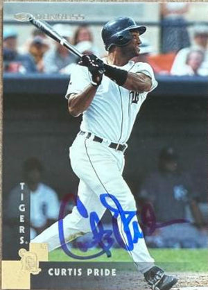 Curtis Pride Signed 1997 Donruss Baseball Card -  Detroit Tigers