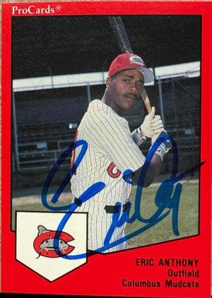Eric Anthony Signed 1989 ProCards Minor League Team Sets Baseball Card #134