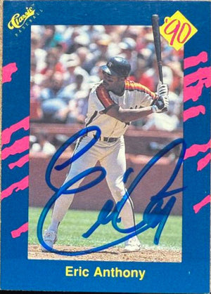 Eric Anthony Signed 1990 Classic Blue Baseball Card - Houston Astros #70