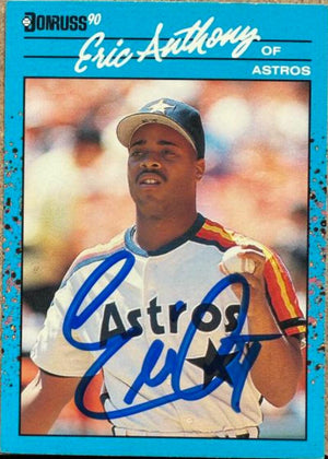 Eric Anthony Signed 1990 Donruss Best of the NL Baseball Card - Houston Astros #28