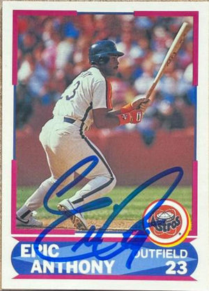 Eric Anthony Signed 1990 Score Young Superstars I Baseball Card - Houston Astros #42