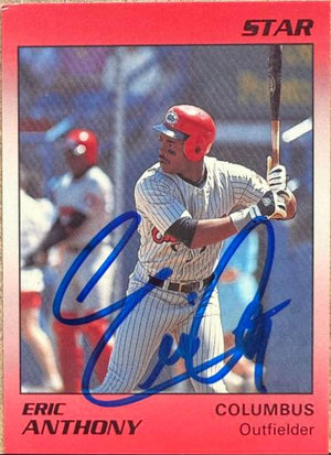 Eric Anthony Signed 1990 Star Baseball Card - Columbus Mudcats  #3