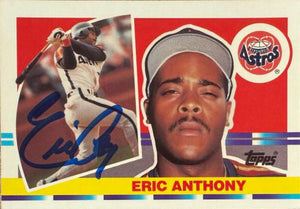 Eric Anthony Signed 1990 Topps Big Baseball Card - Houston Astros #197