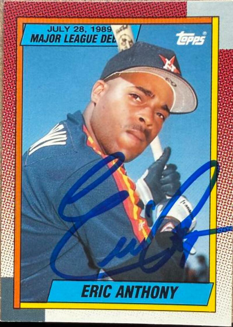 Eric Anthony Signed 1990 Topps Major League Debut 1989 Baseball Card - Houston Astros #5