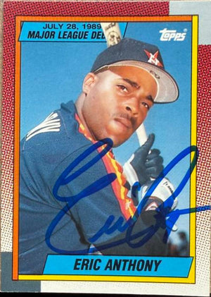 Eric Anthony Signed 1990 Topps Major League Debut 1989 Baseball Card - Houston Astros #5