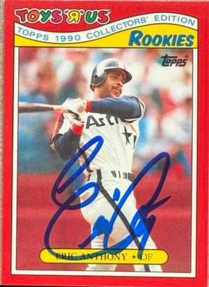 Eric Anthony Signed 1990 Topps Toys "R" Us Rookies Baseball Card - Houston Astros #2