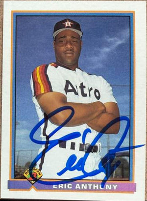 Eric Anthony Signed 1991 Bowman Baseball Card - Houston Astros #540