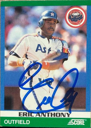 Eric Anthony Signed 1991 Score 100 Rising Stars Baseball Card - Houston Astros #42