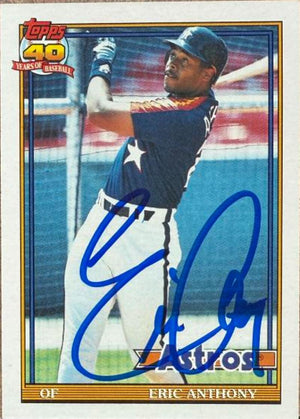 Eric Anthony Signed 1991 Topps Baseball Card - Houston Astros #331