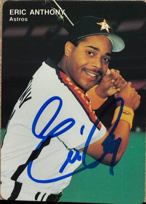 Eric Anthony Signed 1992 Mother's Cookies Baseball Card - Houston Astros #7