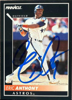 Eric Anthony Signed 1992 Pinnacle Baseball Card - Houston Astros #363
