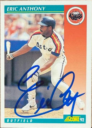 Eric Anthony Signed 1992 Score Baseball Card - Houston Astros #315