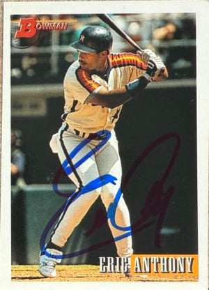 Eric Anthony Signed 1993 Bowman Baseball Card - Houston Astros #152