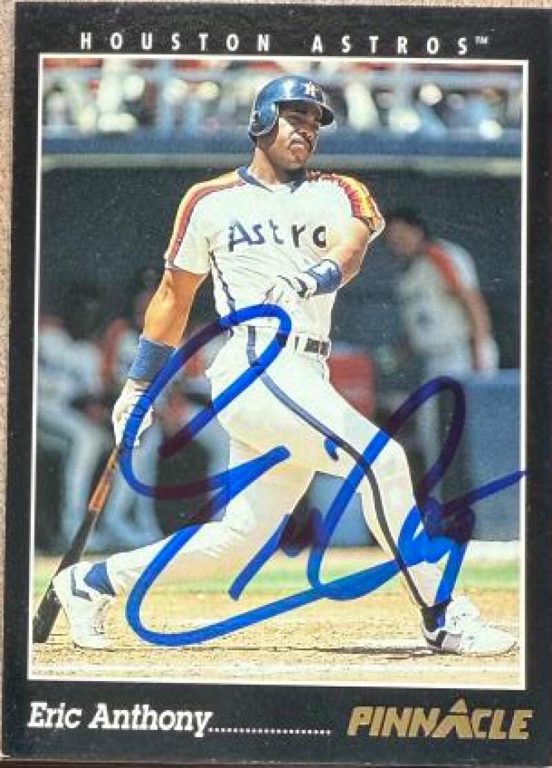 Eric Anthony Signed 1993 Pinnacle Baseball Card - Houston Astros #84