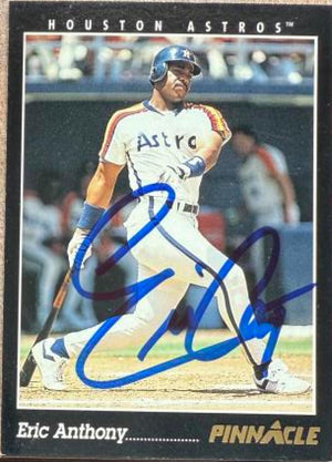 Eric Anthony Signed 1993 Pinnacle Baseball Card - Houston Astros #84