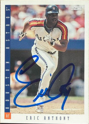 Eric Anthony Signed 1993 Score Baseball Card - Houston Astros #173