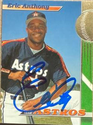 Eric Anthony Signed 1993 Stadium Club Houston Astros Baseball Card - Houston Astros #7