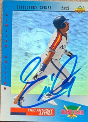 Eric Anthony Signed 1993 Upper Deck Denny's Grand Slam Holograms Baseball Card - Houston Astros #2