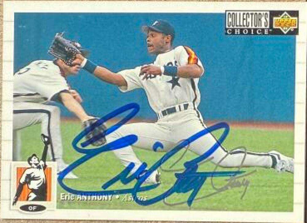 Eric Anthony Signed 1994 Collector's Choice Silver Signature Baseball Card - Houston Astros #38