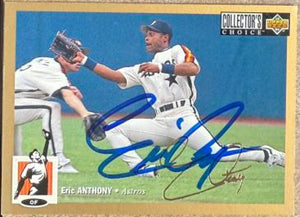 Eric Anthony Signed 1994 Collector's Choice Gold Signature Baseball Card - Houston Astros #38