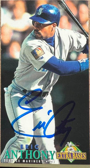 Eric Anthony Signed 1994 Fleer Extra Bases Baseball Card - Seattle Mariners #159