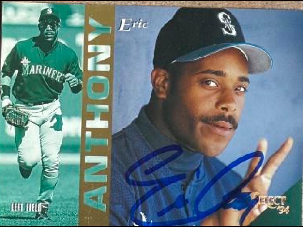 Eric Anthony Signed 1994 Score Select Baseball Card - Seattle Mariners #286