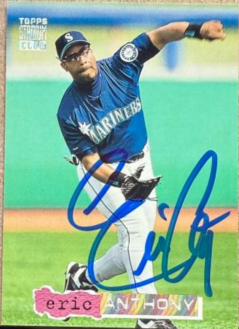 Eric Anthony Signed 1994 Stadium Club Golden Rainbow Baseball Card - Seattle Mariners #548